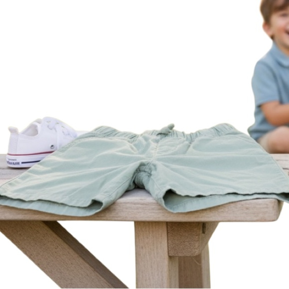Kids Green Shorts - Picture 2 of 10